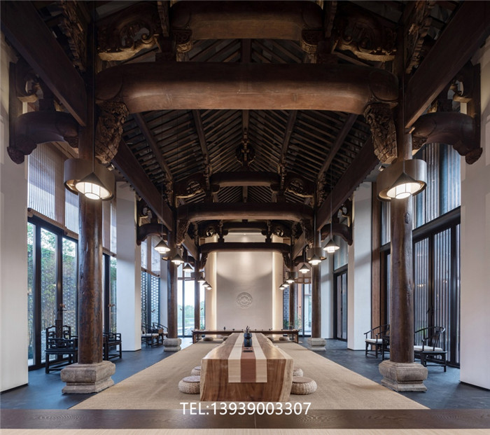 鏡由心生   九華山蓮花小鎮(zhèn)禪院酒店大堂設(shè)計(jì)案例賞析