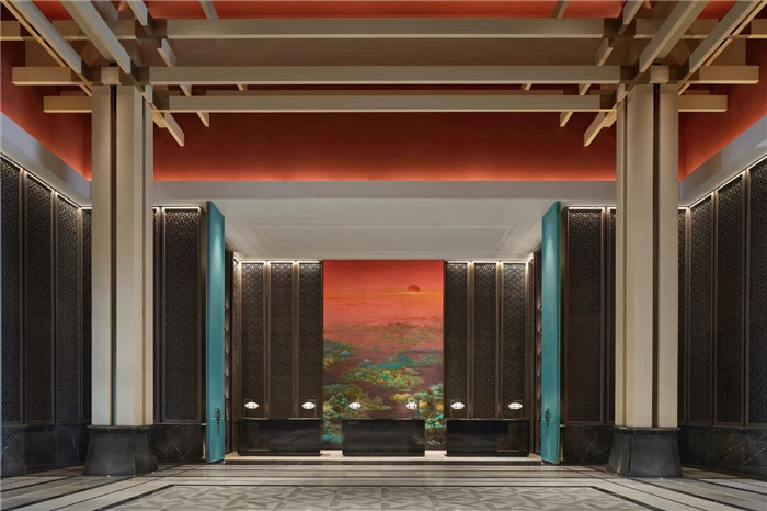 酒店大廳設(shè)計-中式風(fēng)華   南湖賓館1號樓翻新改造設(shè)計案例