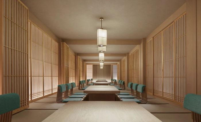 日式餐廳設(shè)計-中式風(fēng)華   南湖賓館1號樓翻新改造設(shè)計案例