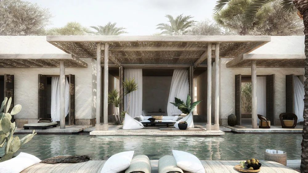 希臘 Residence in Abu Dhabi 民宿泳池設計賞析