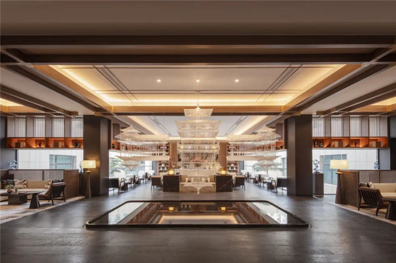 酒店大廳設(shè)計(jì)-濰坊桂水逸扉新中式五星級(jí)酒店設(shè)計(jì)案例